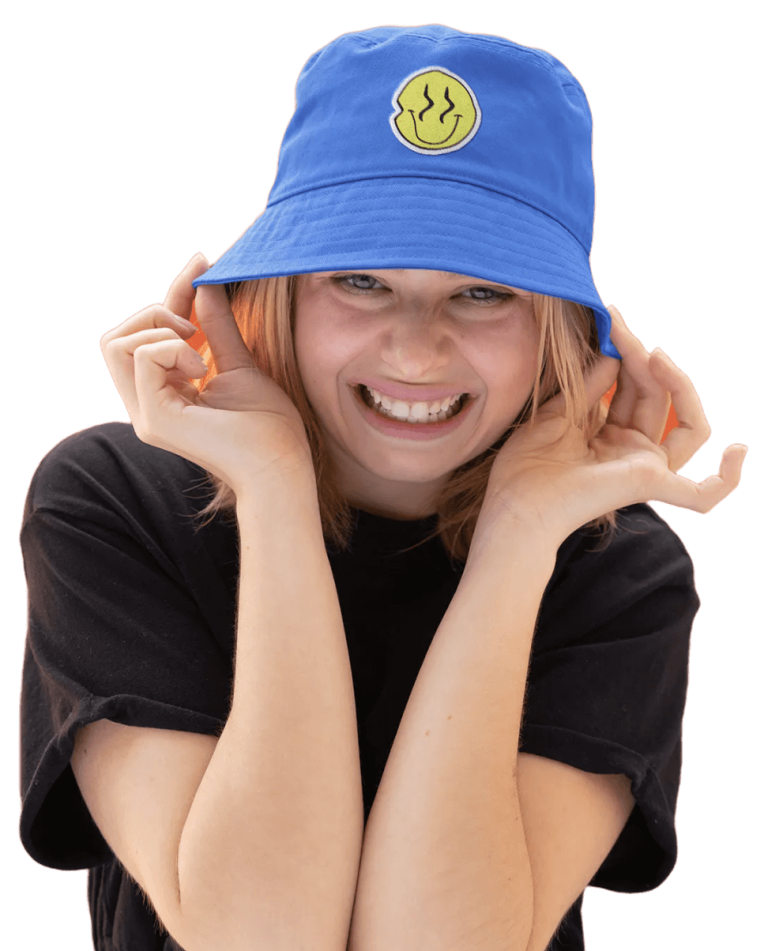 Mockup of a smiling woman wearing an embroidered.png